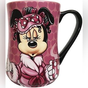 Disney Parks Exclusive Sleepy Minnie Mouse Mug Mornings Aren’t Pretty Coffee Mug